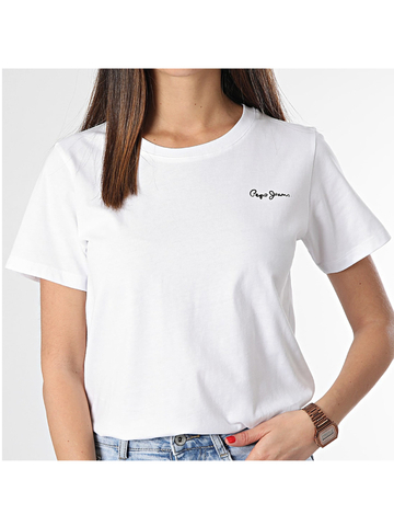 Pepe Jeans dámske biele tričko