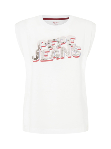 Pepe Jeans dámske biele tričko