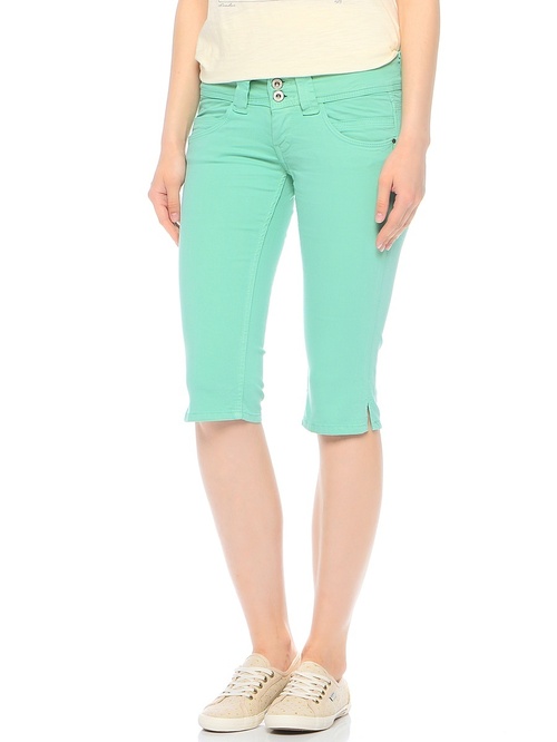 Pepe Jeans dámske pastelovo zelené šortky Venus
