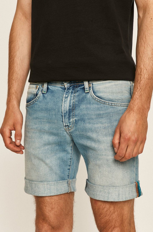 Pepe Jeans pánske svetlo modré džínsové šortky
