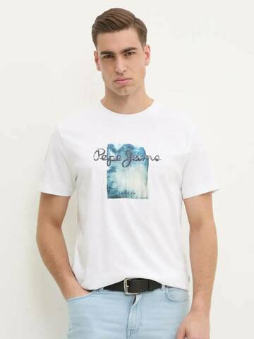 Pepe Jeans pánske biele tričko Prush