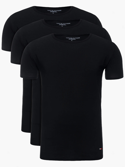 Tommy Hilfiger sada pánskych čiernych tričiek