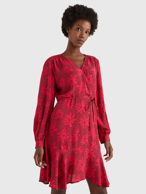 Tommy Hilfiger dámske červené vzorované šaty