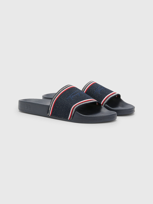 Tommy Hilfiger dámske tmavo modré šľapky