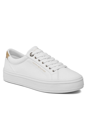 Tommy Hilfiger dámske biele tenisky Essential Vulc Canvas Sneaker