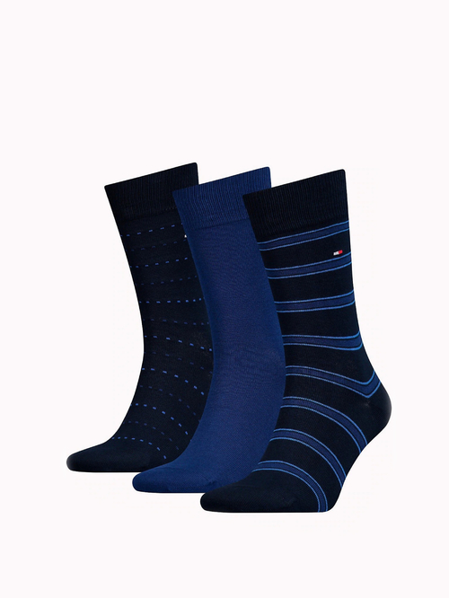 Tommy Hilfiger pánske modré ponožky Box 3 pack