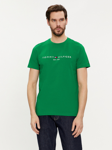Tommy Hilfiger pánske zelené tričko Logo