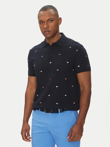 Tommy Hilfiger pánske tmavo modré polo tričko 