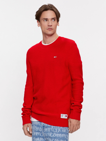 Tommy Jeans pánsky červený sveter