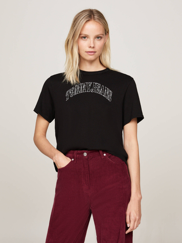 Tommy Jeans dámske čierne tričko