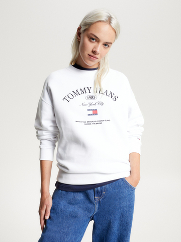 Tommy Jeans dámska biela mikina