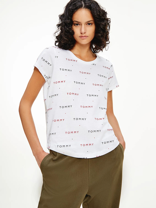 Tommy Jeans dámske biele tričko Logo