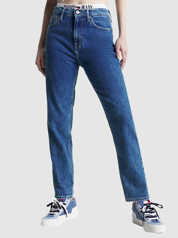 Tommy Jeans dámske modré džínsy.