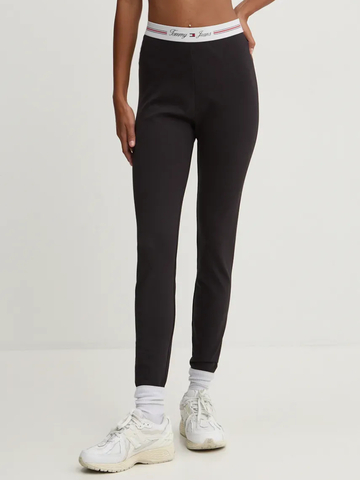 Tommy Jeans ďasmké čierne legíny