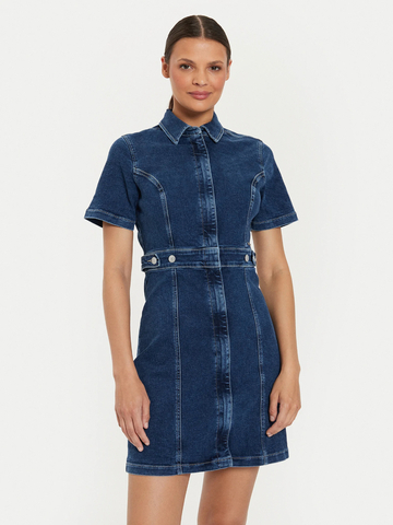 Tommy Jeans dámske modré džínsové šaty