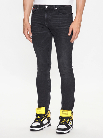 Tommy Jeans opaskové čierne džínsy