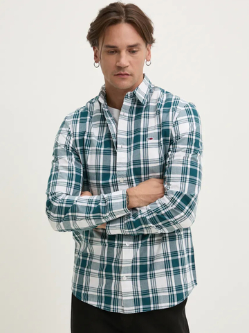 Tommy Jeans pánska kockovaná košeľa