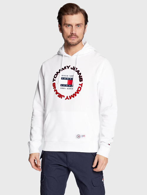 Tommy Jeans pánska biela mikina