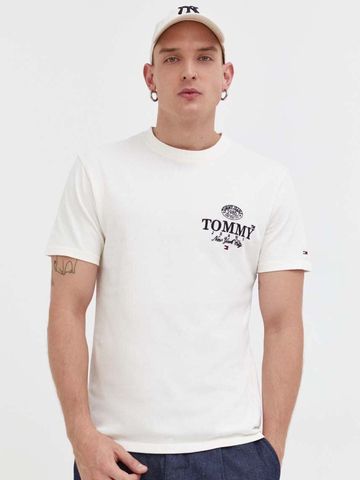 Tommy Jeans pánske biele tričko