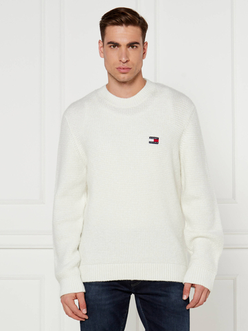 Tommy Jeans pánsky biely sveter