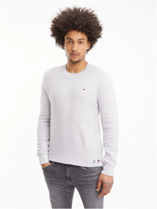 Tommy Jeans pánsky šedý sveter