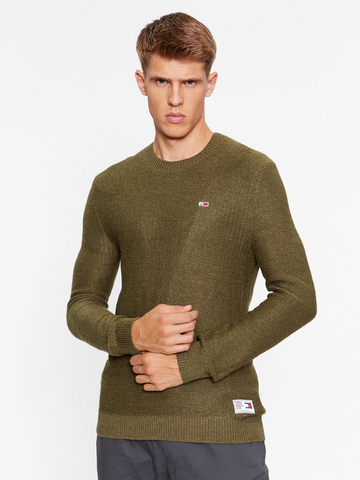 Tommy Jeans pánsky khaki sveter