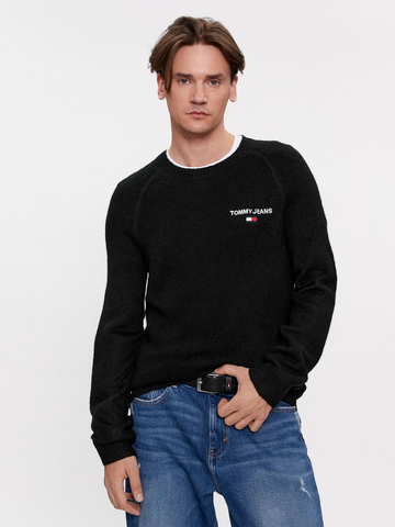Tommy Jeans pánsky čierny sveter