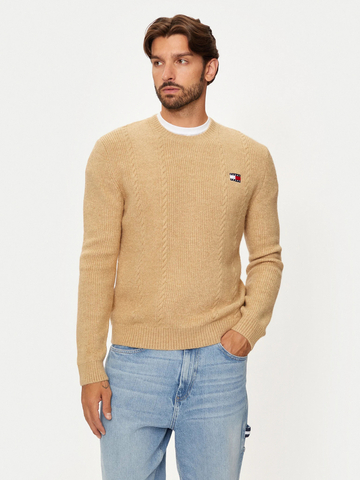 Tommy Jeans pánsky béžový sveter