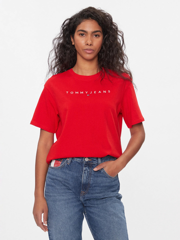 Tommy Jeans dámske červené tričko