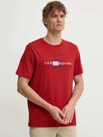 Tommy Hilfiger pánske tmavo červené tričko