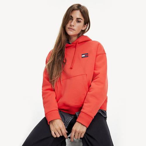 Tommy Hilfiger dámska červená mikina Hoodie