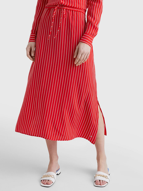 Tommy Hilfiger dámska červená sukňa Cupro