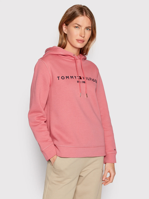 Tommy Hilfiger dámska ružová mikina Hoodie