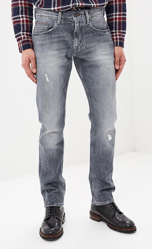 Tommy Hilfiger pánske šedé džínsy Denton
