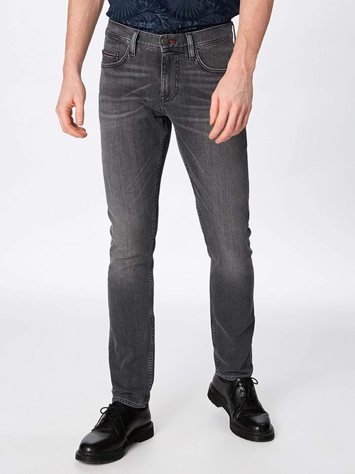 Tommy Hilfiger pánske tmavo šedé džínsy Layton