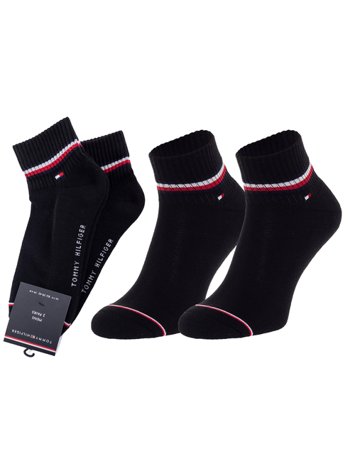Tommy Hilfiger pánske čierne ponožky 2 pack