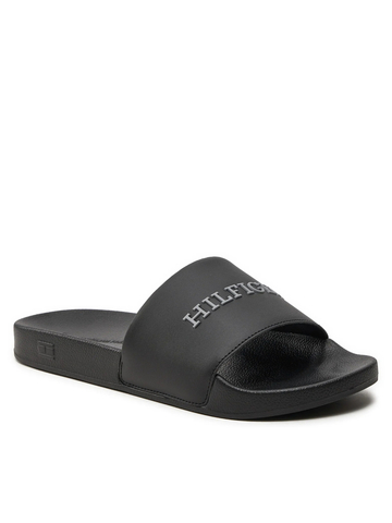 Tommy Hilfiger pánske čierne šľapky