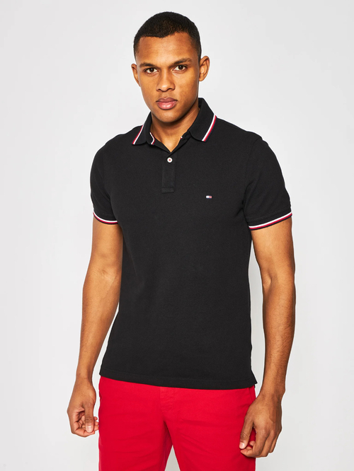 Tommy Hilfiger pánske čierne polo tričko