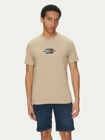 Tommy Hilfiger pánske béžové tričko Flag
