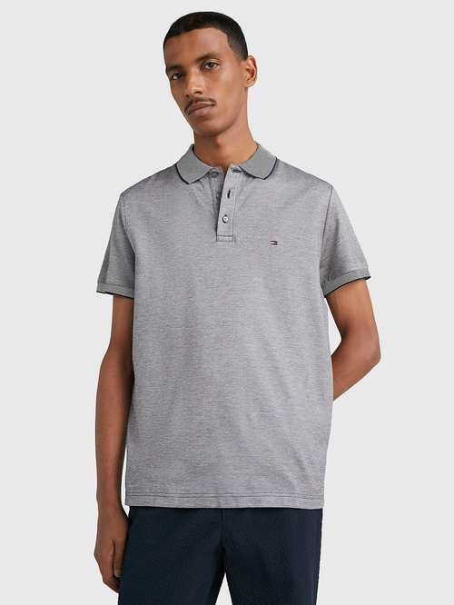 Tommy Hilfiger pánske modré polo Oxford