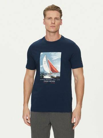 Tommy Hilfiger pánske tmavo modré tričko