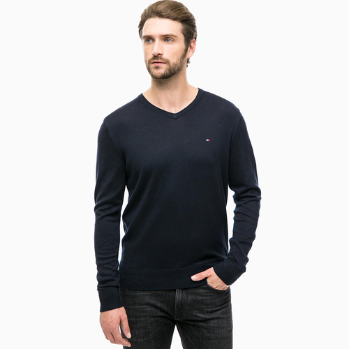Tommy Hilfiger pánsky tmavomodrý sveter