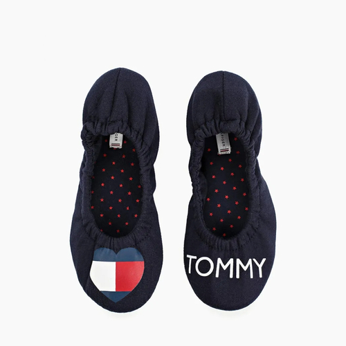 Tommy Hilfiger dámske tmavomodré cestovné papuče