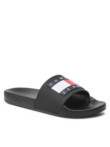 Tommy Jeans pánske čierne šľapky