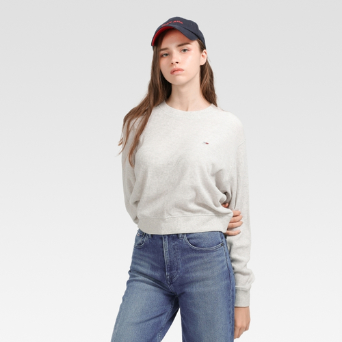 Tommy Jeans dámska šedá mikina Waffle