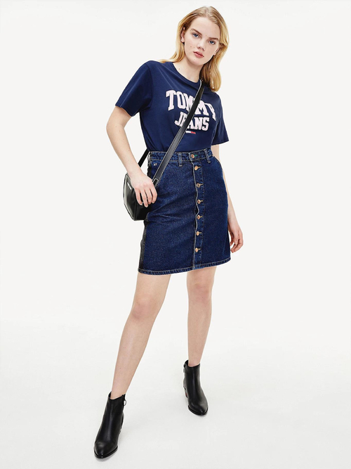 Tommy Jeans dámska džínsová dvojfarebná sukňa