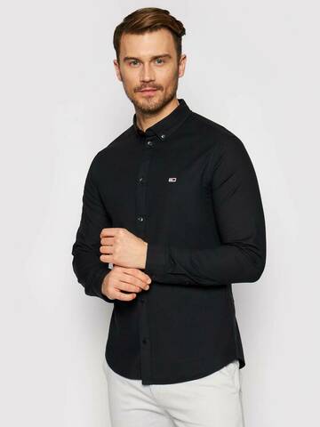 Tommy Jeans pánska čierna košeľa