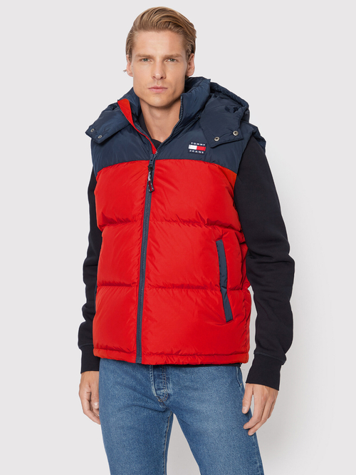 Tommy Jeans pánska páperová vesta Color