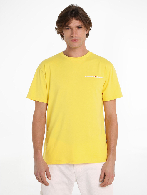 Tommy Jeans pánske žlté tričko