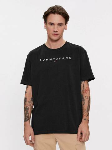 Tommy Jeans pánske čierne tričko LINEAR
